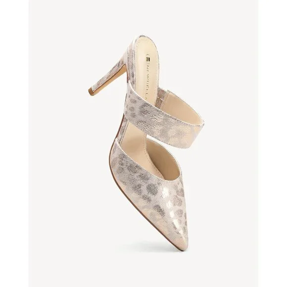 New Bella Women's Gold Leopard Vintage Stiletto Pointed Closed Toe Stylish Pumps - Picture 4 of 7